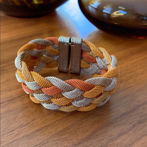 Bracelet gold and orange with magnetic lock - Picture 1 of 5